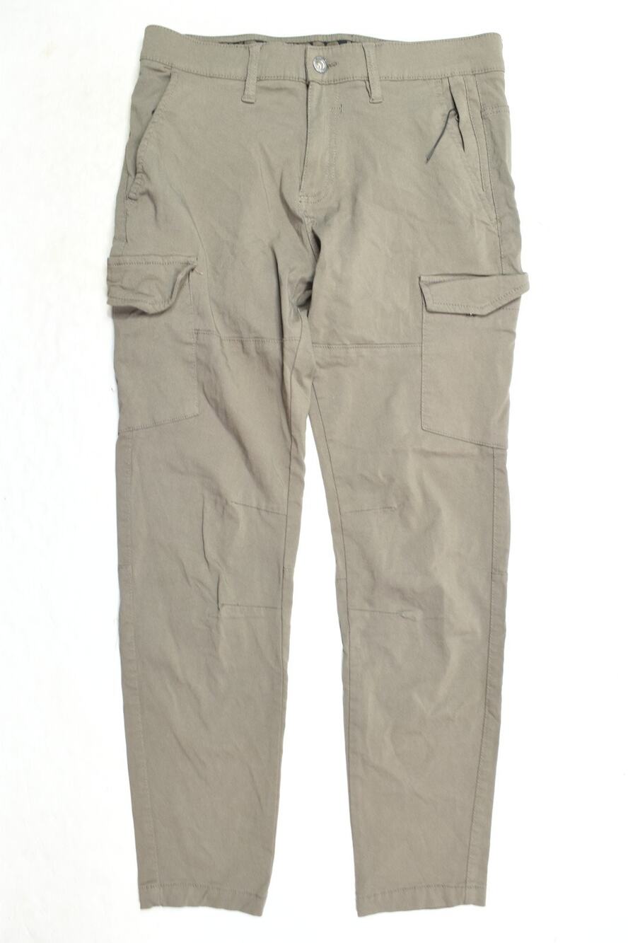 Projek Raw Cargo Pants Mens 32 Taupe Slim Fit Tapered Cotton Stretch Acti-Flex